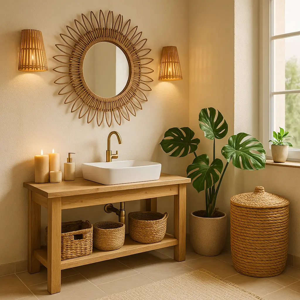 salle de bain bohème