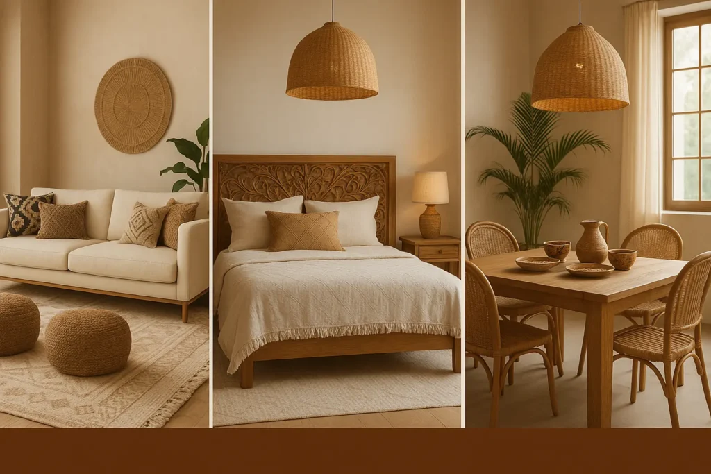 Comment adapter le style ethnique chic à différents espaces de la maison