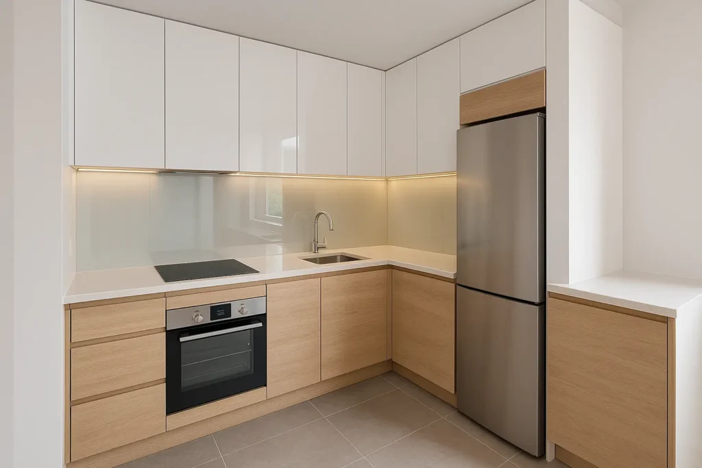 Couleurs et matériaux pour agrandir visuellement ta cuisine 9m2