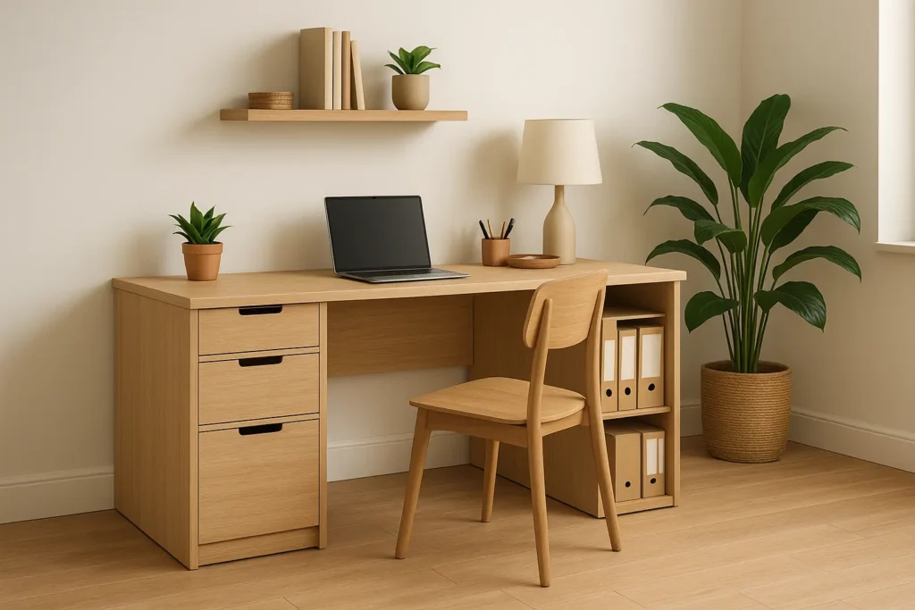 Idées de rangement pour un bureau de travail bureau avec rangement intégré
