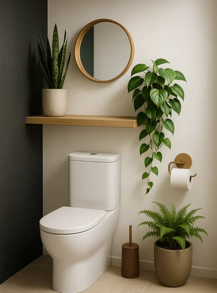 Intégration d'éléments naturels pour une déco toilette moderne et apaisante