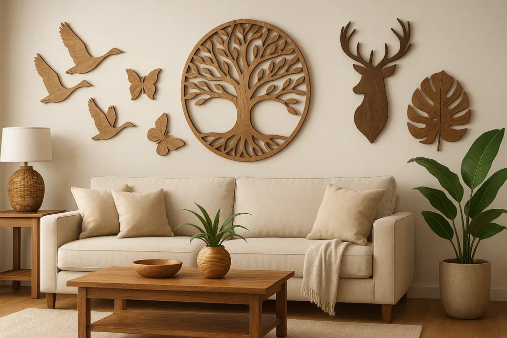 La déco murale en bois inspirée de la nature et du monde animal