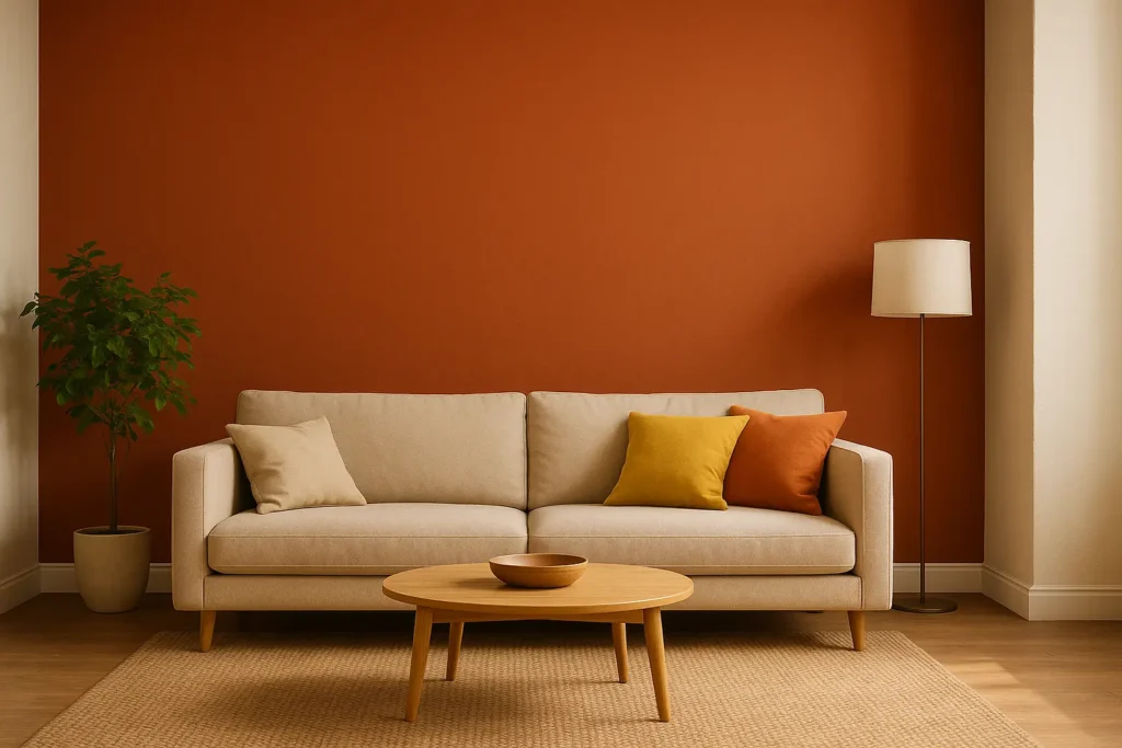 La peinture d'accent pour un salon métamorphosé
