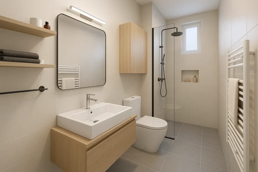 Optimiser la salle de bain dans un petit appartement