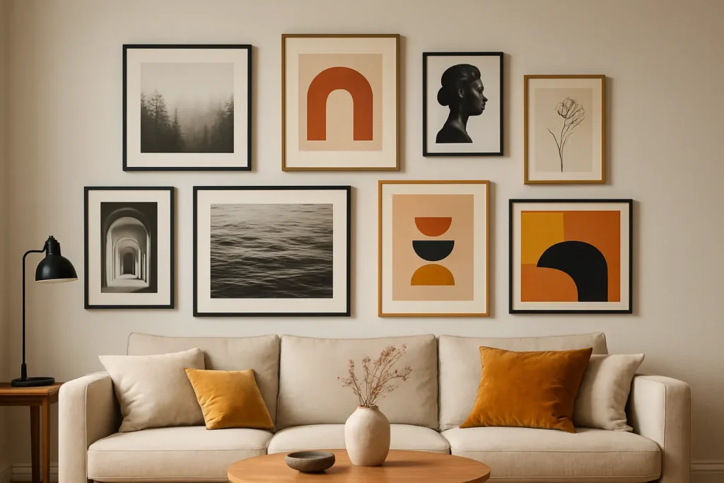 Tableaux et cadres : comment créer une galerie d'art personnalisée dans ton salon