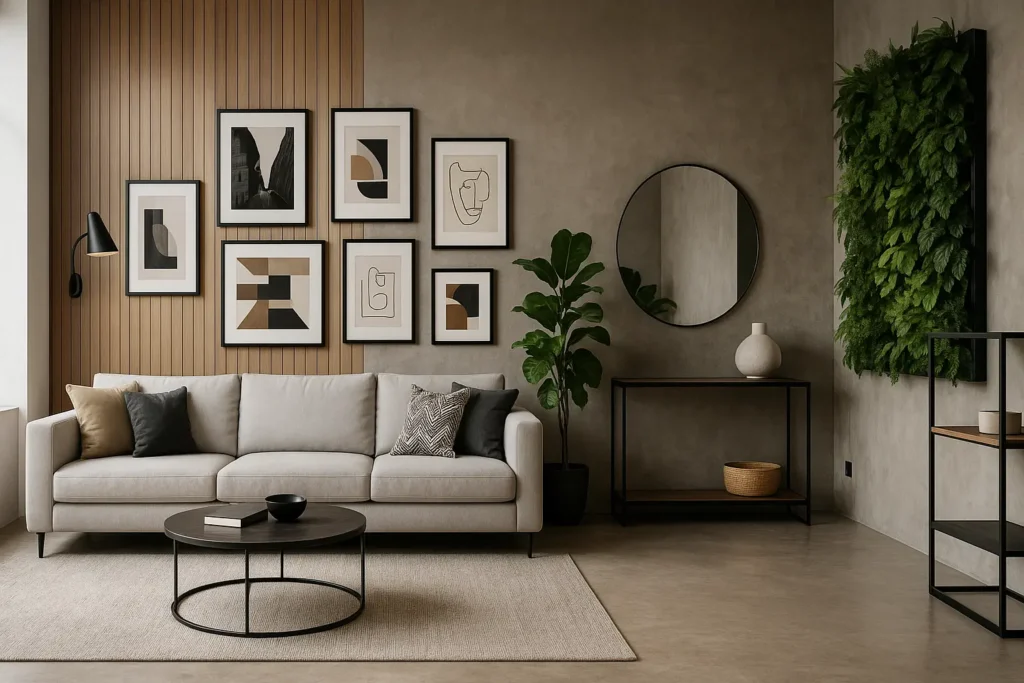 habillage mural salon