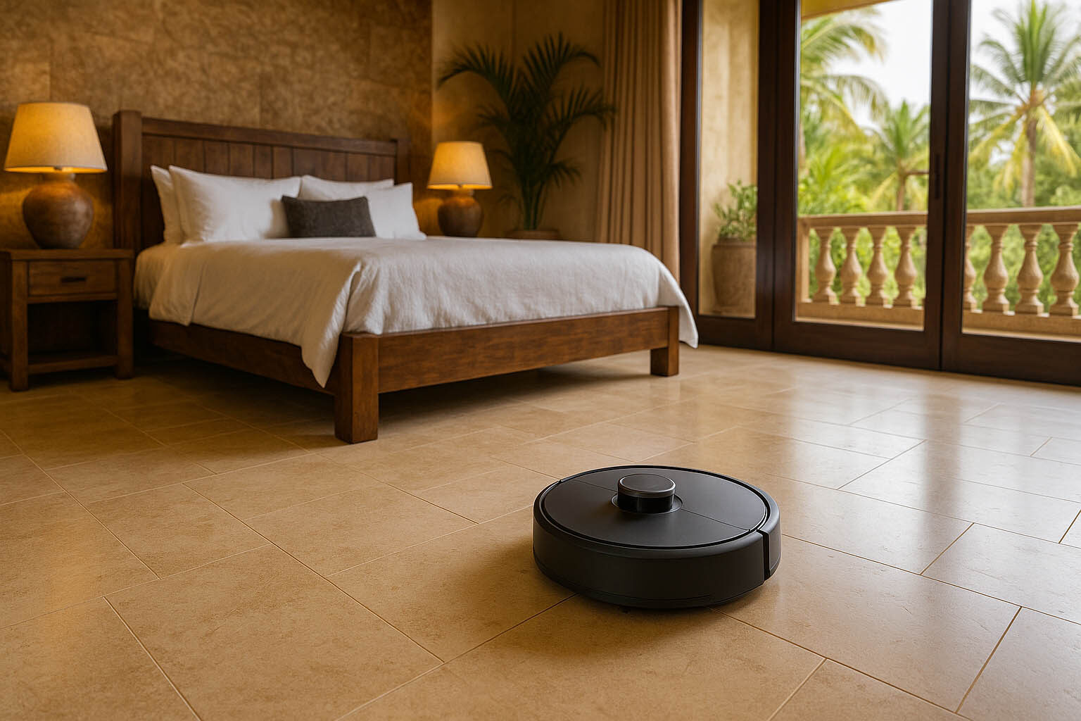 Robot aspirateur intérieur déco