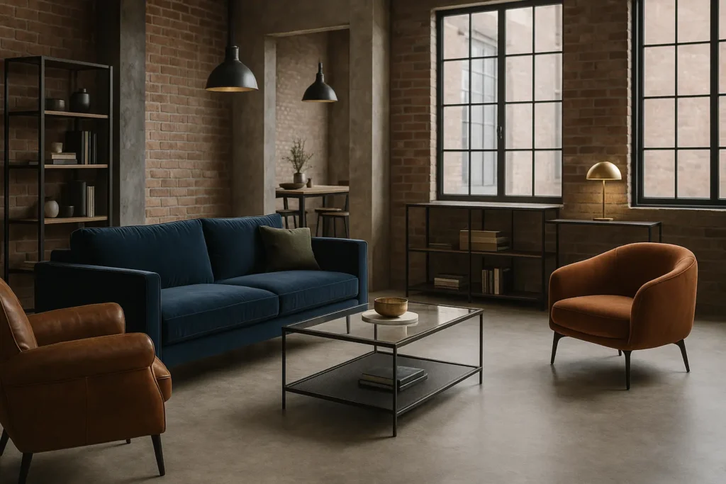 Mobilier et assises : entre confort et esthétique brute