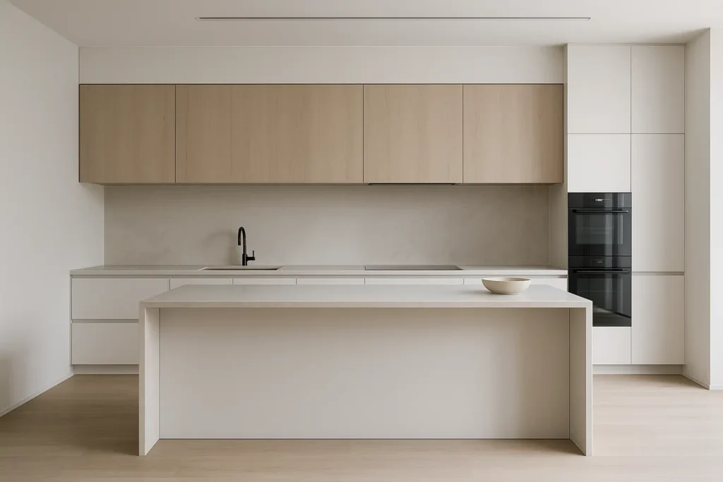 Design épuré come tendance cuisine 2026 