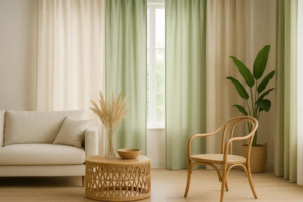 Les matières naturelles comme éléments clés dans nos rideaux tendance 2026