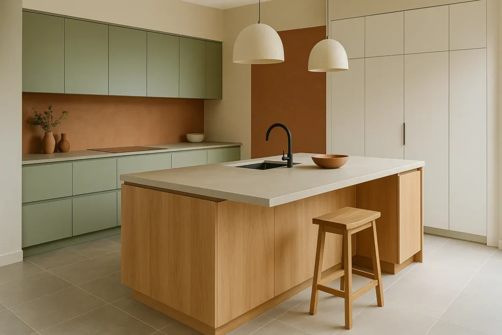 l'îlot central réinventé et rangements futés