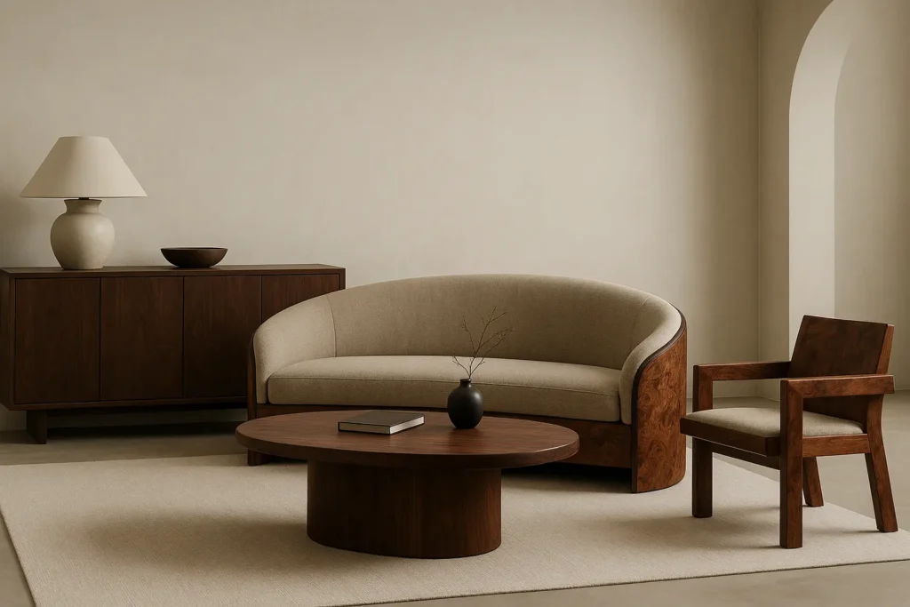 Tendances déco 2026, retour du bois foncé