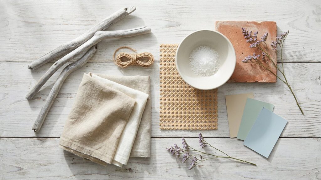 La palette : sable, écume et lin lavé